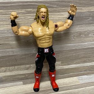 Wrestling Action Figure WWE edge with Red and Black Gear